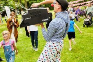 klouno personazas vedejas